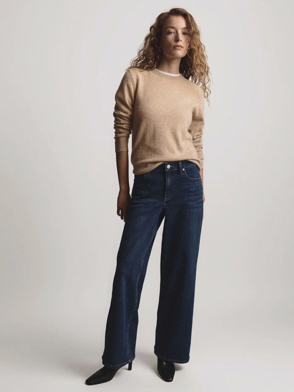 Mongolian Cashmere Crewneck Sweater - Oatmeal